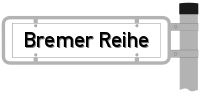 Straßenschild: Bremer Reihe