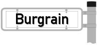 Strassenschild vom Burgrain