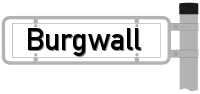 Strassenschild vom Burgwall