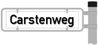 Strassenschild vom Carstenweg