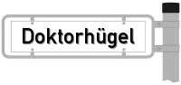 Strassenschild vom Doktorhügel