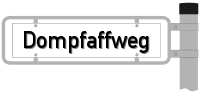 Strassenschild vom Dompfaffweg