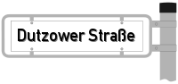 Strassenschild von der Dutzower Straße