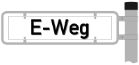 Strassenschild vom E-Weg