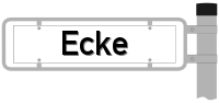 Straßenschild: Ecke