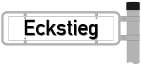 Strassenschild vom Eckstieg