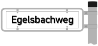 Strassenschild vom Egelsbachweg