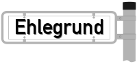 Strassenschild vom Ehlegrund