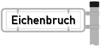 Strassenschild vom Eichenbruch