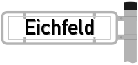 Strassenschild vom Eichfeld