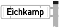 Straßenschild: Eichkamp