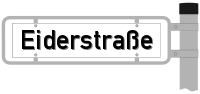 Strassenschild von der Eiderstraße