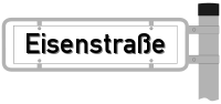 Schild Eisenstraße