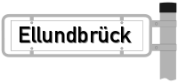 Strassenschild vom Ellundbrück