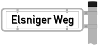 Strassenschild vom Elsniger Weg