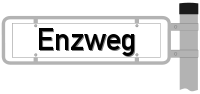 Strassenschild vom Enzweg