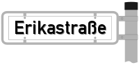 Schild Erikastraße