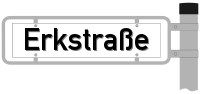 Straßenschild: Erkstraße