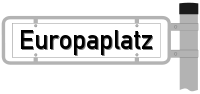 Straßenschild: Europaplatz