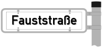 Schild Fauststraße