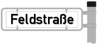 Strassenschild von der Feldstraße