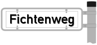 Schild Fichtenweg