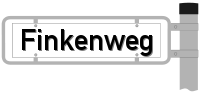 Schild Finkenweg