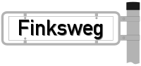 Strassenschild vom Finksweg