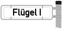 Strassenschild vom Flügel I