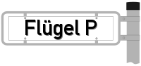 Strassenschild vom Flügel P