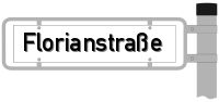 Straßenschild: Florianstraße