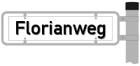 Strassenschild vom Florianweg