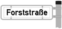 Straßenschild: Forststraße