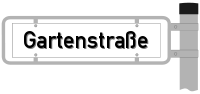 Strassenschild von der Gartenstraße