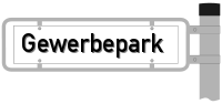Strassenschild vom Gewerbepark