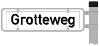 Strassenschild vom Grotteweg