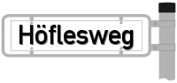 Strassenschild vom Höflesweg