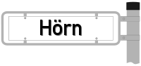 Strassenschild vom Hörn