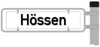 Strassenschild vom Hössen