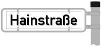 Strassenschild von der Hainstraße