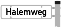 Schild Halemweg