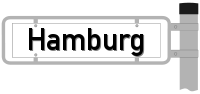 Strassenschild vom Hamburg