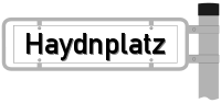 Strassenschild vom Haydnplatz