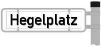 Strassenschild vom Hegelplatz