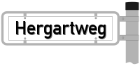 Strassenschild vom Hergartweg