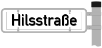 Strassenschild von der Hilsstraße