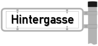 Straßenschild: Hintergasse