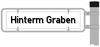 Strassenschild vom Hinterm Graben
