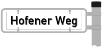 Strassenschild vom Hofener Weg