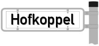 Strassenschild vom Hofkoppel